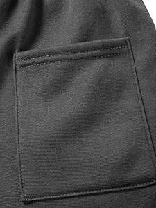 Shorts en molleton pour hommes à taille haute avec cordon de serrage, respirants, longueur genou, logo OEM personnalisé en gros - Product Image 4