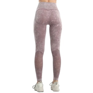 Cravate Die Yoga Legging OEM Service femmes taille haute élastique Yoga Leggings pantalon Gym Fitness porter sans couture Legging serré dames - Product Image 1