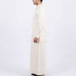 Comfortable Cotton Arabic <b>Thobe</b> <b>Men</b> Traditional Long Kurta Soft Flowing Design Full Sleeve Ankle Length Crew Neck Lightweight - Product Image 5