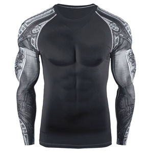 Best Quality Printed <b>MMA</b> <b>Rash</b> <b>Guard</b> With Long Sleeves Direct Factory Supplier <b>MMA</b> Rush <b>Guard</b> For Men's - Product Image 2