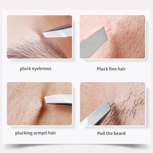 Pinzas para Cejas Inclinadas Personalizadas de Alta Calidad, Color Rosa, Pinzas para Cejas Antiestáticas de Acero Inoxidable Personalizadas - Product Image 2