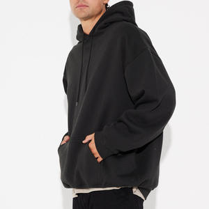 Sudaderas con capucha para hombre, 100% algodón, logotipo personalizado, hombros caídos, bolsillos, Jersey funcional de gran tamaño, sudaderas con capucha de peso pesado para hombre - Product Image 2