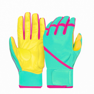 Gants de batteur de baseball en cuir professionnels personnalisés OEM Protection des mains Gants de frappeur de baseball en cuir Cabretta - Product Image 3