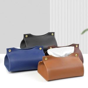 Boîte à mouchoirs en cuir de qualité supérieure |   Style classique et luxueux |   Haute qualité, couleur et taille personnalisées pour la maison, le bureau, l'hôtel |   Vente en gros - Product Image 3