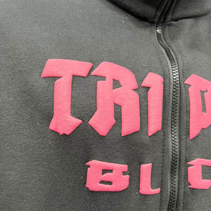 Sudaderas con Capucha y Cuello Redondo para Hombre, de Alta Calidad, Estilo Urbano, Estampado Puff, 100% Algodón, Corte Regular, Felpa Francesa, 420G, Logotipo Personalizado - Product Image 3