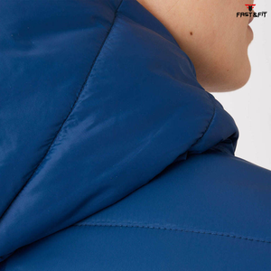 Veste matelassée en coton respirant à col montant et fermeture éclair intégrale, motif épais et solide, sur mesure, pour l'automne/hiver, en vente - Product Image 6