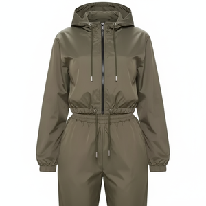 Ensemble de survêtement décontracté pour homme avec logo personnalisé, 2 pièces, coupe-vent léger, sweat à capuche court zippé, pantalon de jogging, service OEM, nouveauté - Product Image 3