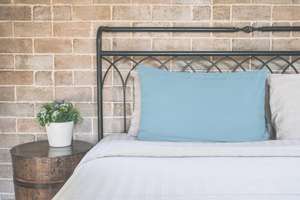 Blue <b>100</b>% PolyCotton Luxury Hotel Home Single <b>Pillowcase</b> 50x70 cm Rectangle Woven Technique Plain Style 20"x28" Celebrity - Product Image 3