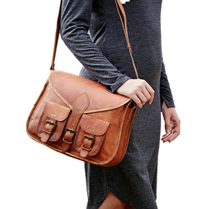 Designer de luxe en cuir véritable femmes XL fermeture à glissière simple fronde sac de messager étanche à la mode Portable - Product Image 5