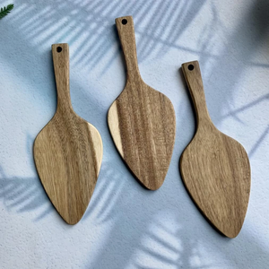 Espátula de madera para pastel hecha a mano, servidor de postres ecológico para bodas, fiestas, cafeterías o decoración de cocina rústica - Product Image 1