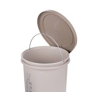 Precio competitivo Hokori Round Step-On Cubo de basura 12L Pp Contenedores de almacenamiento de material plástico con asa Fábrica de latas de plástico - Product Image 3