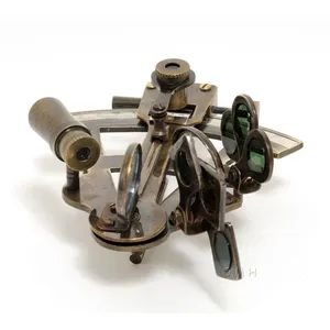 เรือทองเหลืองสำหรับตกแต่งบ้าน,Sextant เยอรมันพร้อมกล่องไม้เนื้อแข็งสีทองทำด้วยมือสำหรับตกแต่งบ้านโรงแรมการใช้งานในปริมาณสั่งซื้อขั้นต่ำน้อย - Product Image 3