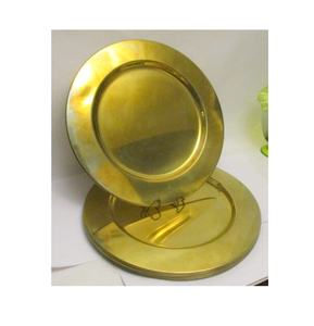 Assiette de chargeur en laiton design de haute qualité cuisine et table décorative design fait main artisanat naturel prix bon marché - Product Image 1