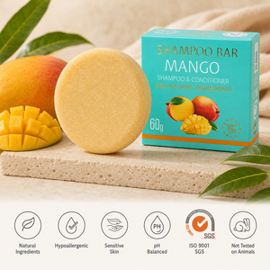 Mango Moisturizing Nourishing Refreshing Shampoo Bar 60g Private Label Eco-Friendly Vegan Natural Ingredients Made EU All Hair - Product Image 2