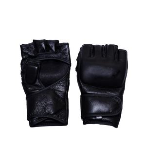 Guantes de MMA Profesionales para Hombre, de Media Palma, con Logotipo Personalizado, Material Suave de Cuero, Color Negro, en Oferta - Product Image 4