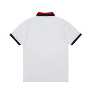 Polo pour homme en polyester/coton de qualité, uni, teint en pièce, léger, respirant, grande taille, motif logo uni, coupe ample, tendance - Product Image 4