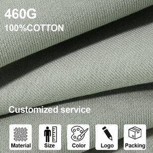 Vêtements de rue décontractés de haute qualité sweat à capuche en éponge française sweat à capuche surdimensionné poids lourd impression bouffante sérigraphie logo sweats à capuche personnalisés pour hommes - Product Image 5