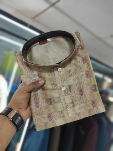 Pure Silk <b>Men's</b> Long Kurtas for Casual or <b>Festive</b> Pooja <b>Wear</b> Comfortable Cotton Material - Product Image 4