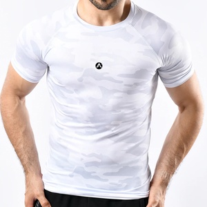Mens Athletic <b>Compression</b> Top OEM Custom Logo Short Sleeve Breathable Eco-Friendly 180g Sublimation <b>Compression</b> <b>Shirt</b> - Product Image 1
