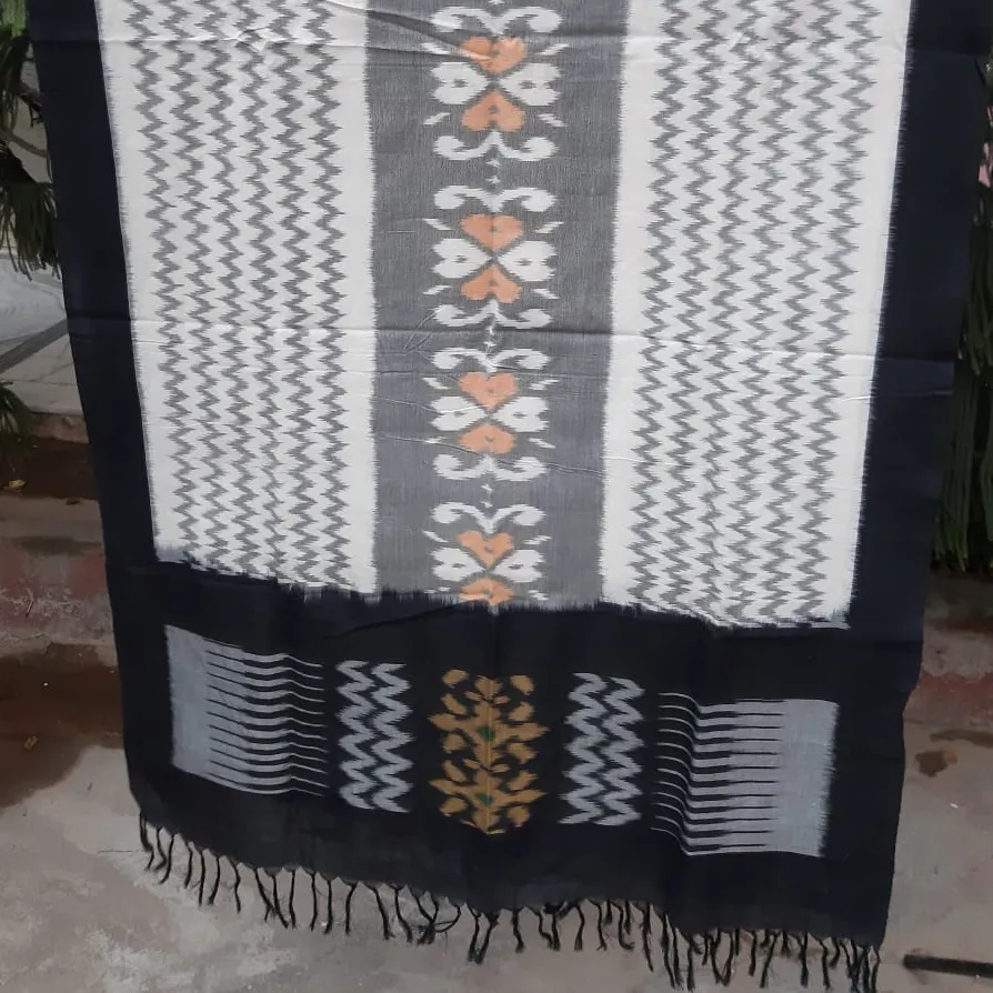Красивый цветной традиционный хлопковый шарф ручной работы для женщин, хлопковый шарф ручной работы с принтом икат для женской шеи