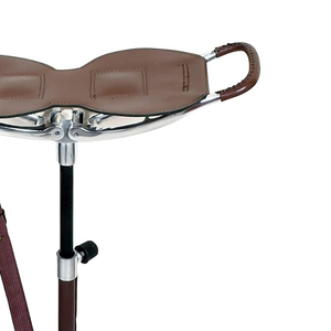 เก้าอี้ไม้สำหรับตั้งแคมป์พร้อมเบาะหนังเก้าอี้ขาตั้งกล้องหนังสำหรับล่าสัตว์ส่วนตัว - Product Image 4