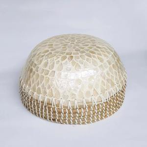 Shell incrustation avec bol de fruits en jonc de mer vaisselle naturelle décor de présentation de repas produits vietnamiens en gros écologiques - Product Image 3