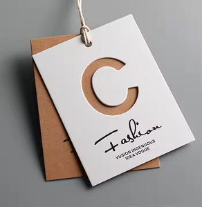 Eco Friendly <b>Paper</b> Custom Clothing Tags Premium Material UV Printed Matte/<b>Glossy</b> Finish Versatile for Garments & Accessories - Product Image 3