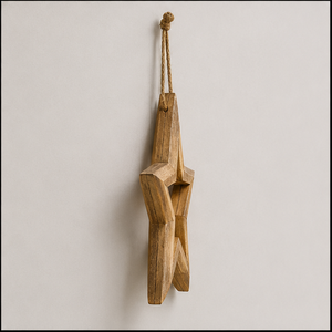 Wood <b>Star</b> Wall <b>Hanging</b> Decor Handicraft Christmas Ornament Traditional Style - Product Image 5
