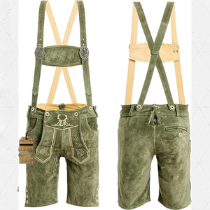 Pantalones cortos bávaros Lederhosen tradicionales para hombre al por mayor - Product Image 1