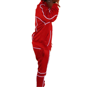 Nouveauté Ensemble de jogging d'hiver de haute qualité en spandex/polyester avec piping réfléchissant pour hommes, survêtement coupe-vent, taille plus - Product Image 4