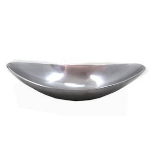 จานเหล็กสำหรับห้องครัวและท็อปโต๊ะพร้อมถาดสีเงินทรงใหม่และจานสำหรับเสิร์ฟและตกแต่งตามสั่ง - Product Image 2