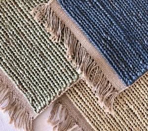 Alfombra de cáñamo trenzada contemporánea hecha a mano, alfombra de Yute natural para suelo - Product Image 2