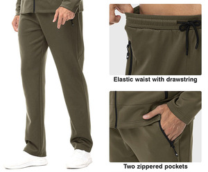 Survêtement personnalisé à col montant, pantalon de jogging, survêtement zippé pour hommes, polyester léger, imprimé pour l'hiver - Product Image 6