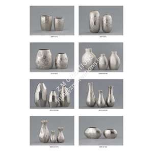 แจกันดอกไม้สไตล์คันทรีแจกันตกแต่งทำจากโลหะนิกเกิลสำหรับตกแต่งภายในบ้านตกแต่งห้องรับแขกชุดกระถางดอกไม้ - Product Image 2