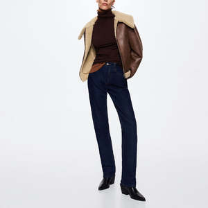 Chaqueta Casual de Piel de Oveja para Mujer, con Cierre, Forro de Lana de Alta Calidad, Ecológica, Resistente al Viento y Ligera para Invierno - Product Image 3