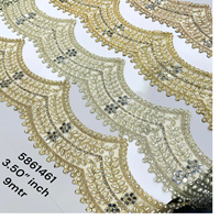 Dentelle brodée de paillettes sur mesure avec motif floral vintage, écologique, 100% coton pour chaussures et sacs