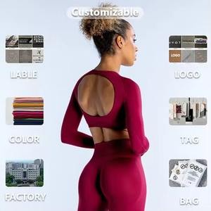 Conjunto de ropa deportiva para mujer al por mayor, pantalones cortos de Yoga de secado rápido, sujetador a prueba de golpes para gimnasio y fitness, Sujetador deportivo a prueba de golpes, pantalones cortos para levantar glúteos - Product Image 2