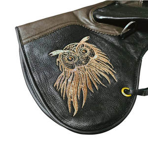 Gants de faucon en cuir à double couche de couleurs personnalisées de haute qualité Nouveau design Gants de manipulation des oiseaux pour la chasse - Product Image 4