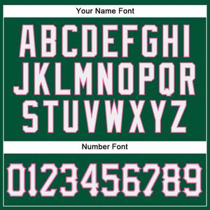 Camiseta de béisbol auténtica personalizada Kelly Green White-Pink - Product Image 5