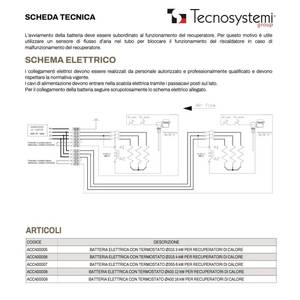 Sistema HVAC Tecnosystemi con Batería Eléctrica y Termostato para Recuperación de Calor de 1000 a 4000 M/h - Product Image 1