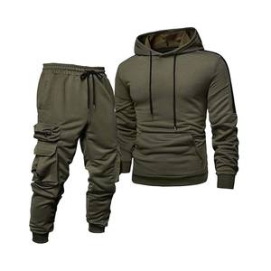 Chándal deportivo con logotipo personalizado y forro polar de algodón para hombre, chándal de talla grande con cremallera y precio al por mayor, chándal de invierno - Product Image 3