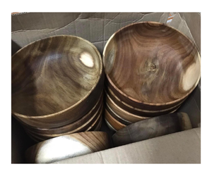 ชามสลัดผลไม้ทำด้วยมือไม้เนื้อแข็งสุดสร้างสรรค์ชามสำหรับเสิร์ฟของว่างของตกแต่งบ้าน - Product Image 5