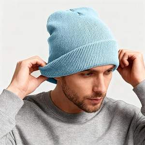 2025 New Design Wool/Cotton Breathable Waterproof Jacquard Hand Knitted Unisex Adult Beanie Hats OEM/ODM High Quality Custom - Product Image 3