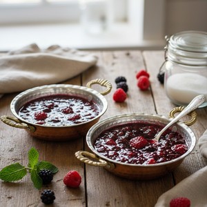 Juego de 3 Tazones de Metal Decorativos Vintage Hechos a Mano con Asas de Cobre Pulido para Ensaladas, Desayunos y Aperitivos, para el Hogar de Estilo Vintage - Product Image 1