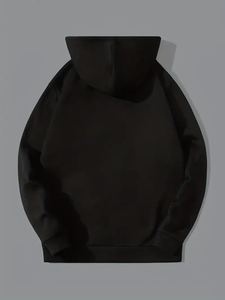 Best Selling Long Sleeve <b>Men's</b> Hoodies Custom Made with <b>Black</b> and Multi-Color Basics Cotton Blended Plain Dyed for Winter - Product Image 2