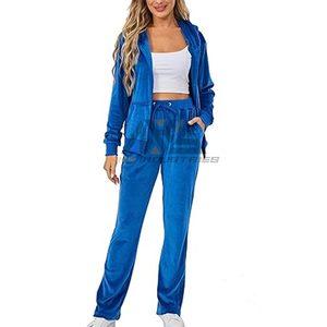 Conjunto Deportivo Informal de Dos Piezas para Mujer, 100% Algodón Antiestático con Logotipo Personalizado para la Temporada de Invierno - Product Image 2