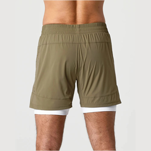 กางเกงขาสั้นใส่วิ่งเล่นยิมสำหรับฤดูร้อนกางเกงวิ่งผ้าคอตตอนยาวเหนือเข่าระบายอากาศกลางใส่สบายโลโก้ของคุณเองแบบลำลอง - Product Image 6