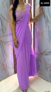 Las mujeres más hermosas usan una secuencia pesada y un trabajo de bordado listo para usar, colecciones de Sari de ropa de fiesta con parche Sari DE TRABAJO - Product Image 6