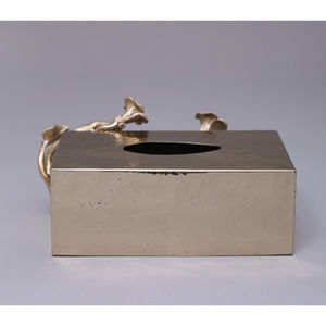 Antique bégonia fleurs Design métal boîte à mouchoirs serviette accessoires Prime qualité métal boîte à mouchoirs porte-serviettes hôtel fournitures - Product Image 3