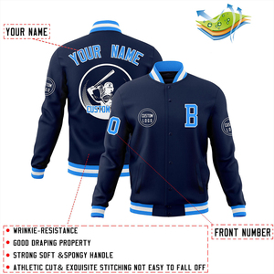 Chaqueta Universitaria de Béisbol Personalizada, Chaqueta Bomber con Letras, Uniforme Deportivo Universitario, Diseña Tu Propio Logotipo Bordado con Nombre - Product Image 2